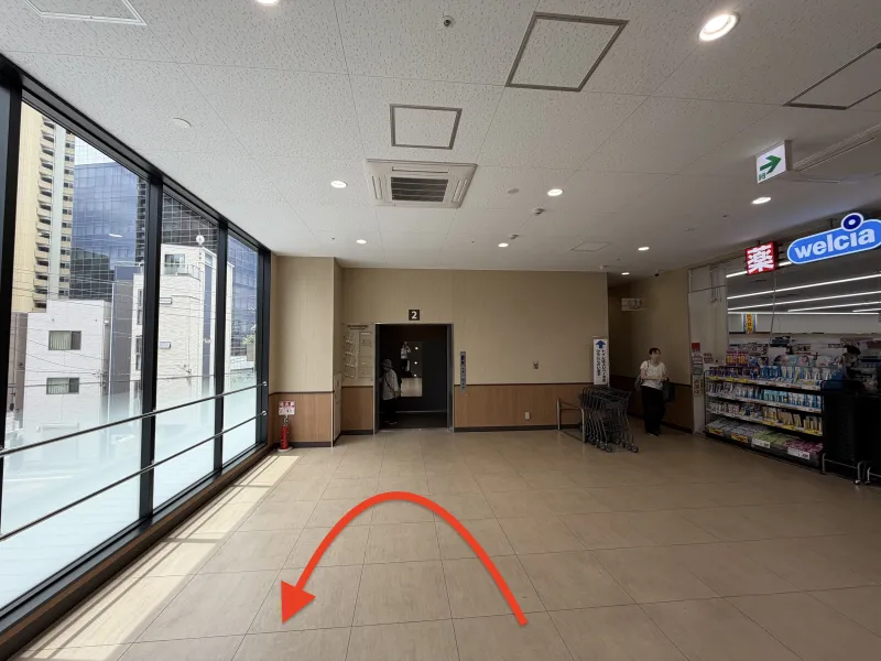 施設内の経路 手順2
